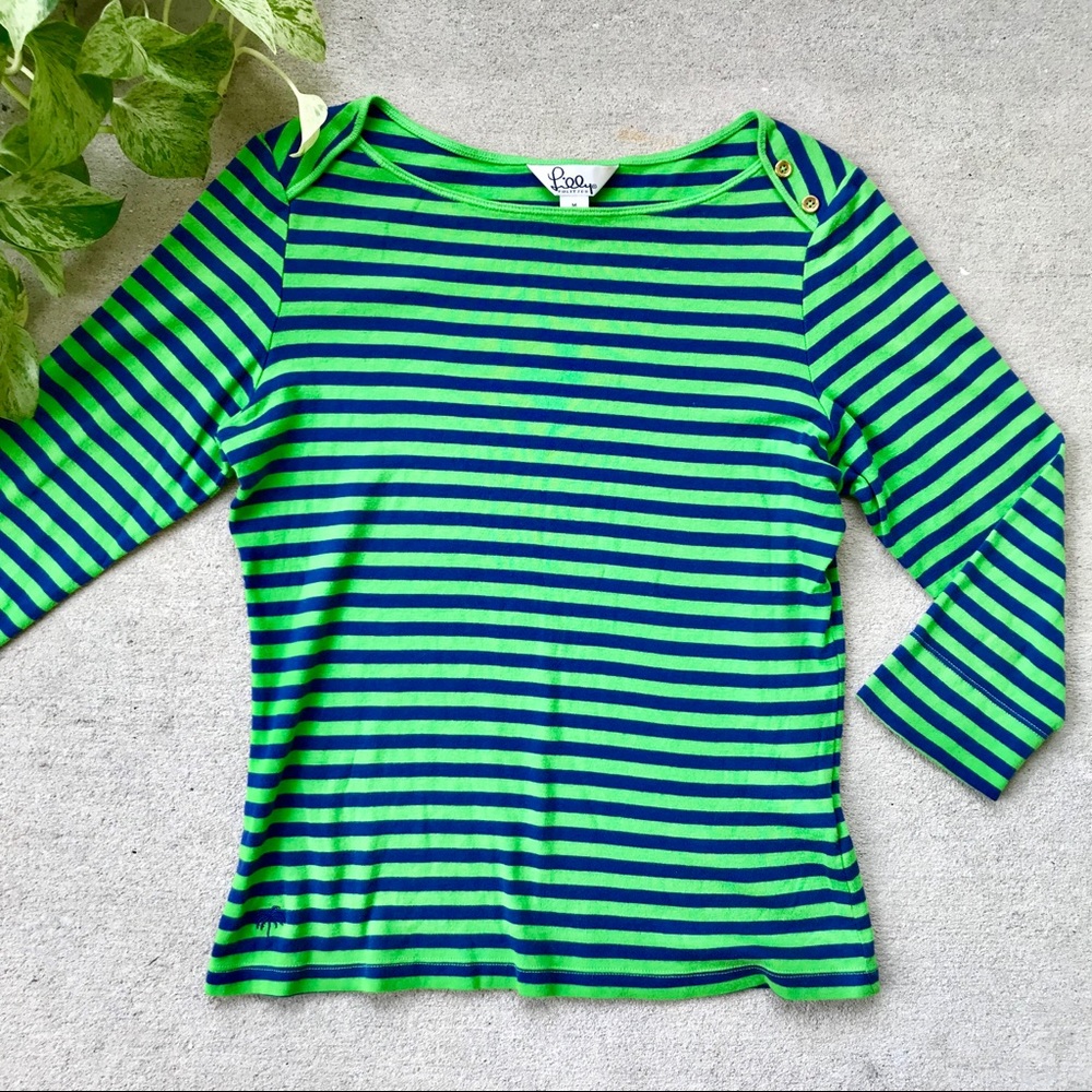 Lilly Pulitzer |Boatneck Button Detail Top